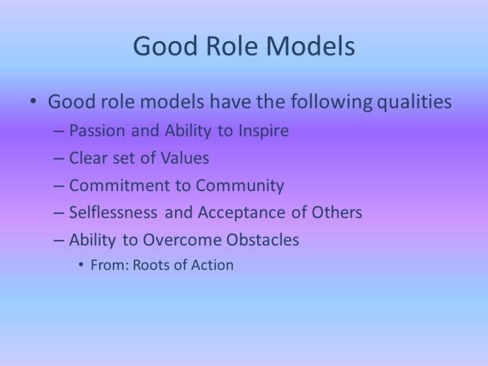 How to Be a Good Role Model