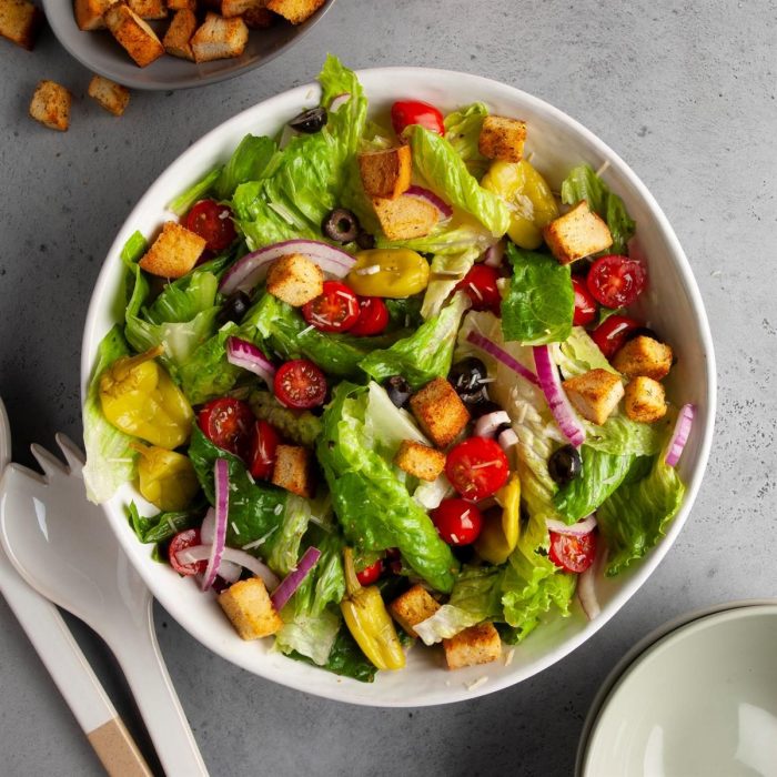 Salad chopped quick basic recipe easy base tablefortwoblog