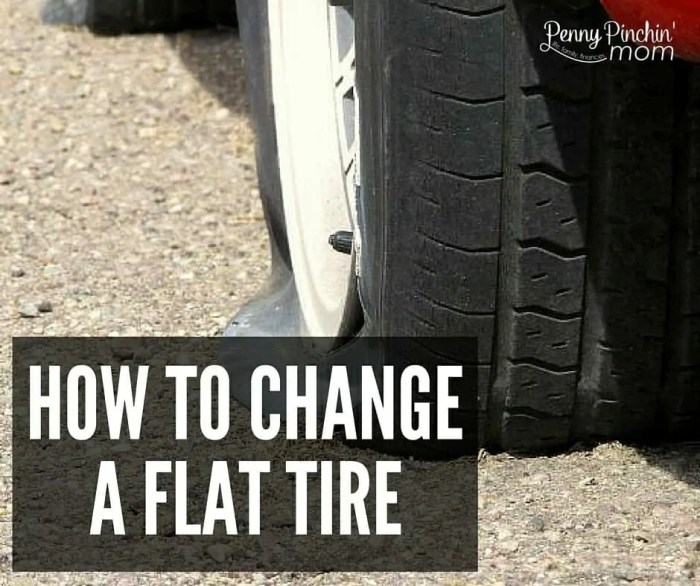 Flat tire change Flat tire change