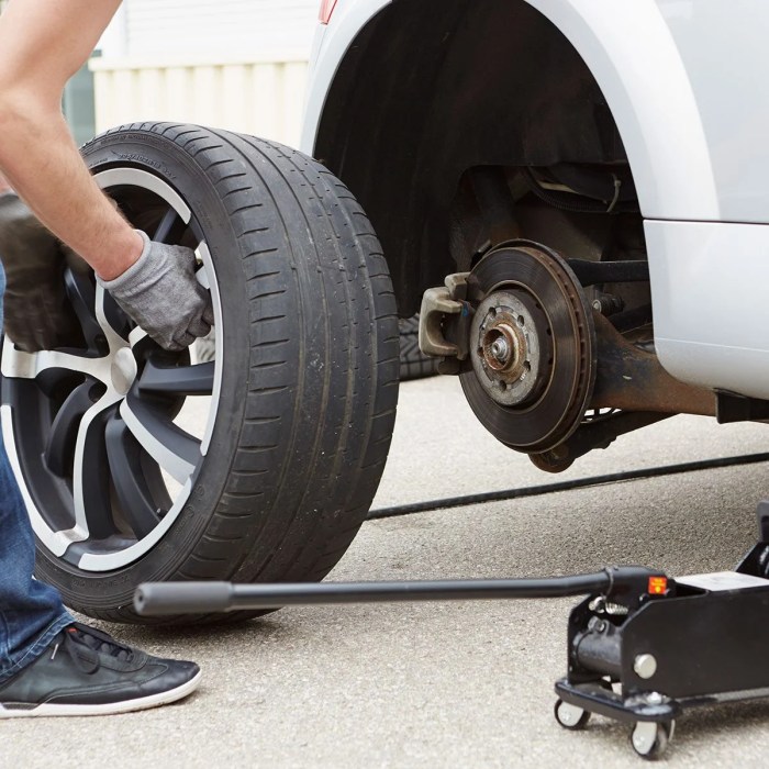 Tire change step Tire change step